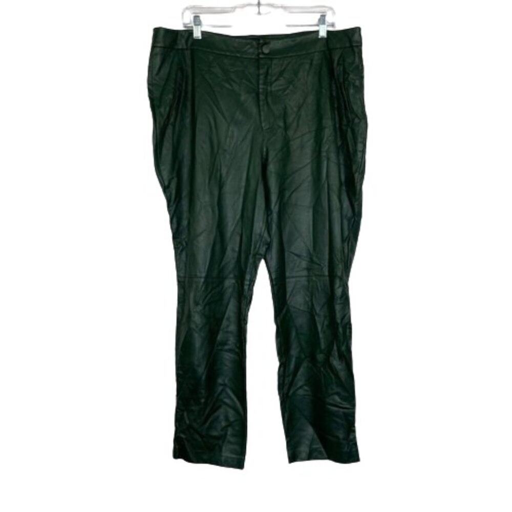 Eloquii green faux leather women's pants size 16
